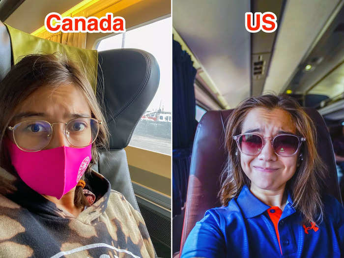 I recently traveled in business class on a Via Rail train in Canada and an Amtrak train in the US.