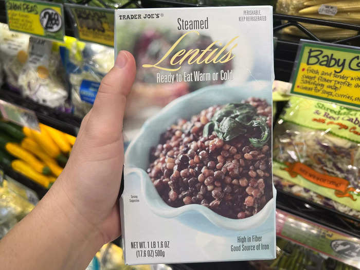 Steamed lentils are a versatile protein option to be enjoyed hot or cold.
