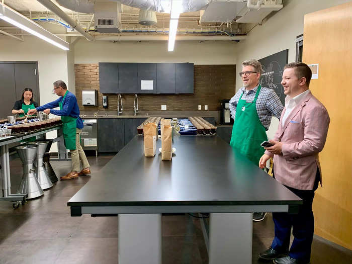 When I was in Seattle for Starbucks investor day, the chain invited me to visit headquarters and see how experts test coffee behind the scenes.