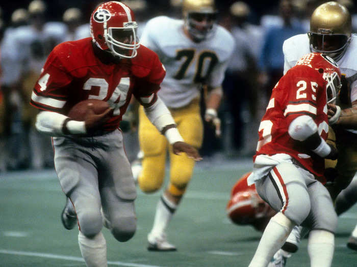 Before Herschel Walker was the Republican candidate in the key battle for the US Senate in Georgia, he was a star football player.