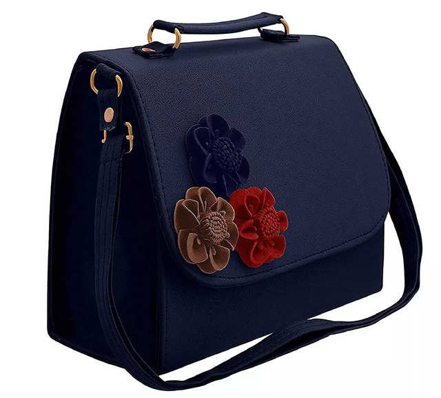 VERMON Women Shoulder Bag Magnet Button Closure Waterproof Smooth Solid  Color Adjustable Large Capacity Korean Style Lady Handbag