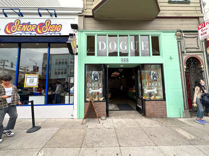 Dogue (rhymes with "vogue") is a new storefront, cafe, and pastry shop for dogs and their owners in San Francisco's Mission District.