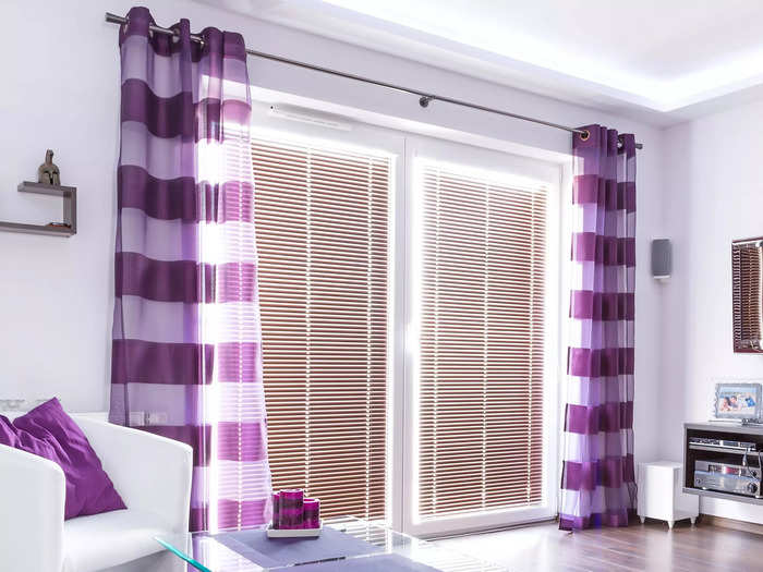 Color-block curtains and drapes can look tacky.