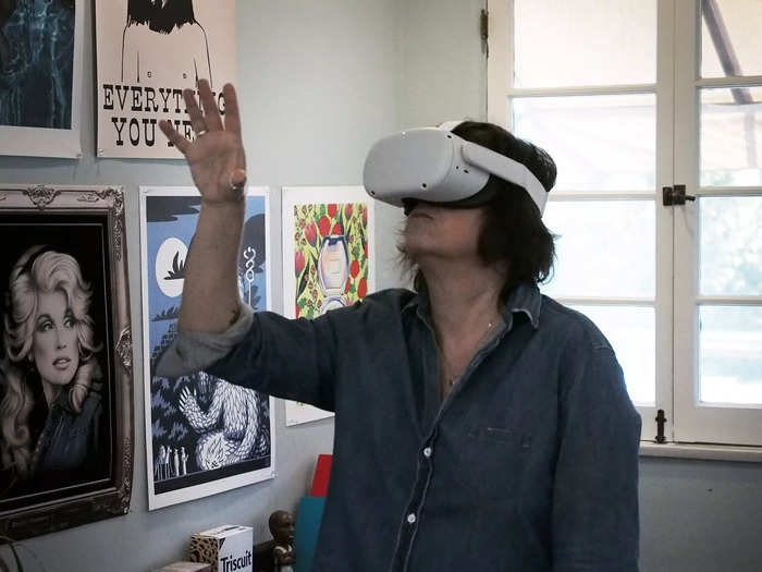 Virtual reality is all-consuming. She has to give 100% of her attention to the film when working.