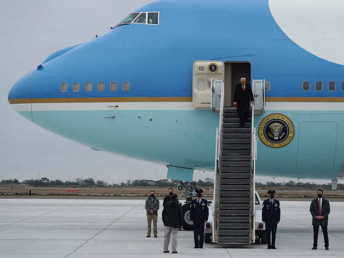 During his time as president, Donald Trump paraded around the world in Air Force One, a specially-modified Boeing 747 used for presidential transport.
