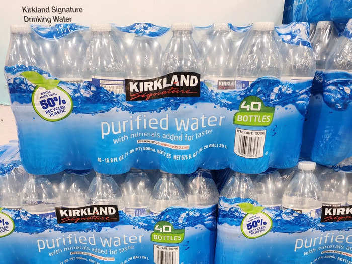 Kirkland Signature's 40-pack of water lasts us a while.
