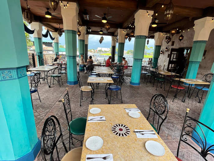 Spice Road Table is a Mediterranean-inspired restaurant in the Moroccan Pavilion at Epcot.