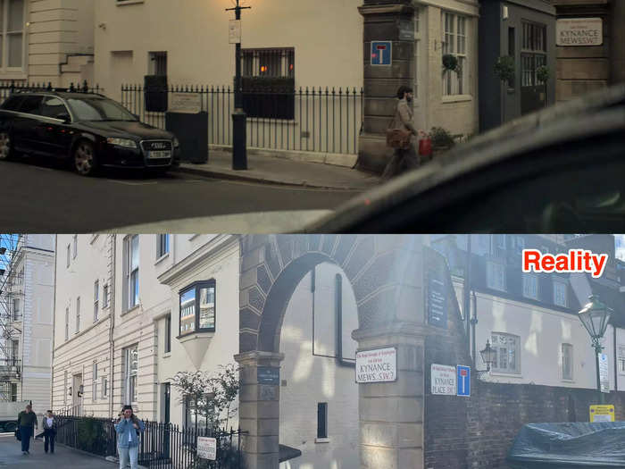 Joe's London residence can be found in one of London's most picturesque neighborhoods both in the show and in real life. However, when I visited it didn't live up to expectations.