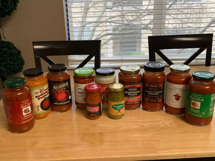 I compared and ranked all of the jarred pasta sauces I could find at Trader Joe's.
