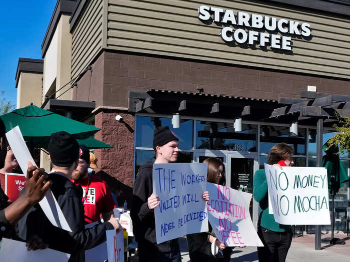 Starbucks workers began their union fight in 2021, and now have nearly 300 unionized stores around the country.