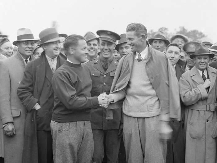 The first Masters was won by Horton Smith in 1934. He wasn't awarded a green jacket at the time, but he did get one when the iconic jacket became a tradition. It would later be sold for $682,000 in 2013